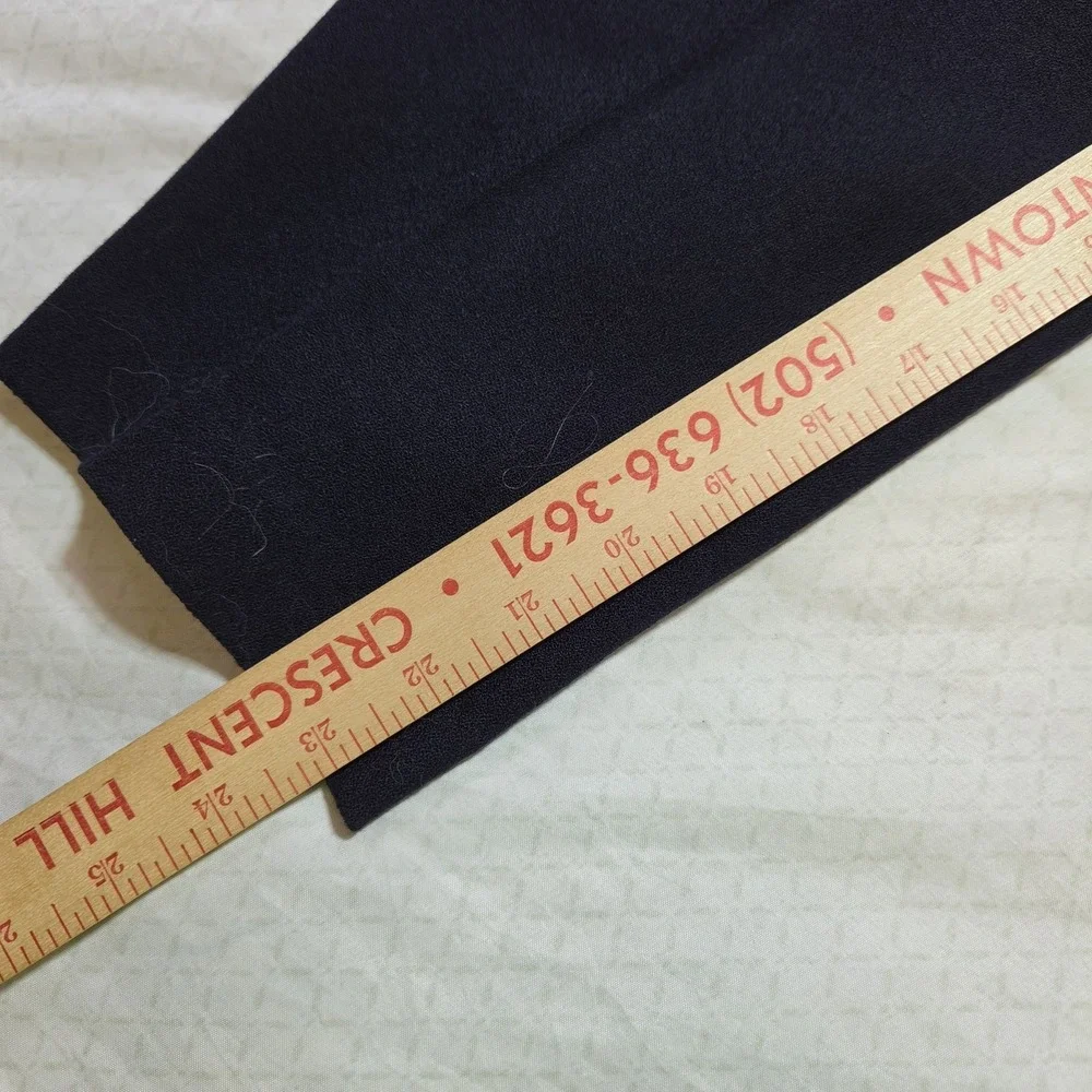 Rafaella Dress Pants Womens Size 12 Black 100% Wool Slacks Pleated Career